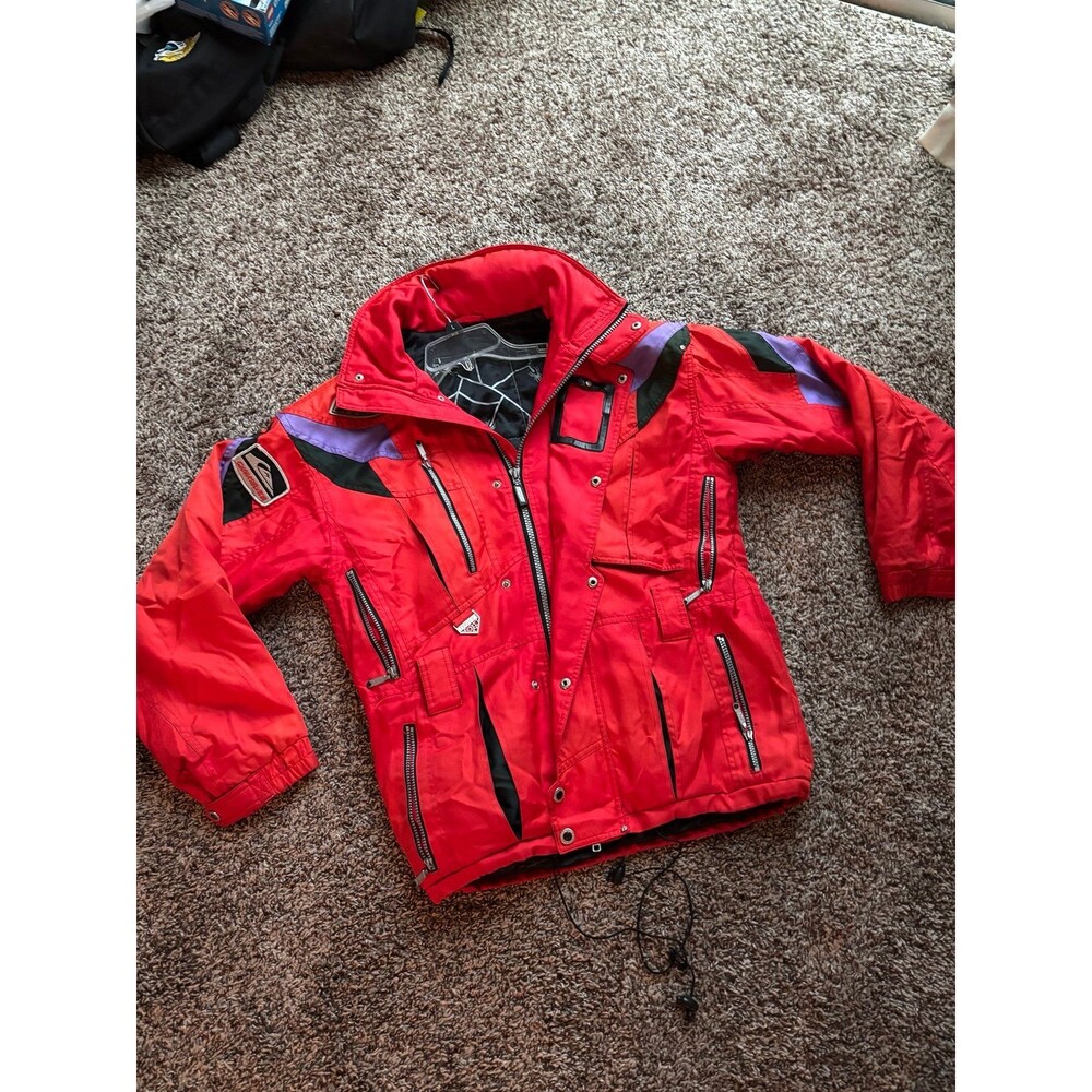 Vintage 90s Spyder Retro Ski / Snowboard Jacket - Red & Purple